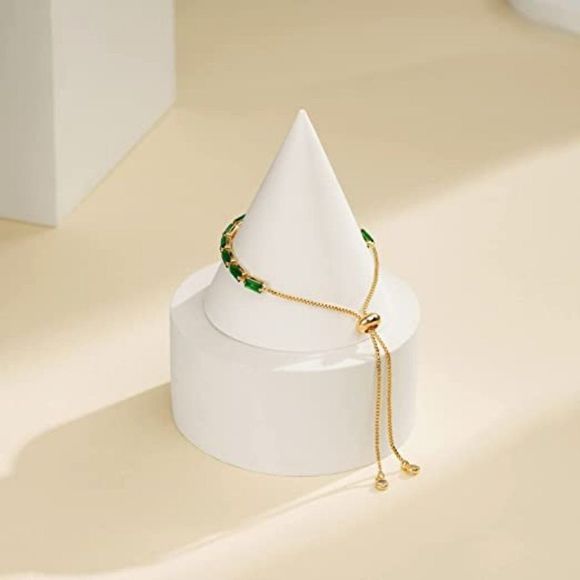 KissYan Tennis for Women, 14K Gold Plated Cubic Zirconia Bracelet - Picture 5 of 5